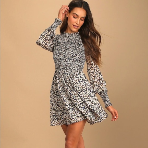 Lulu’s 🌟 Floral Forever Green and Pink Floral Print Smocked Skater Dress - Picture 3 of 10